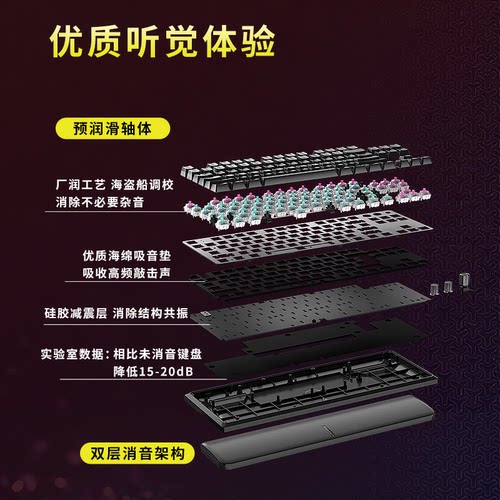 美商海盗船K70 PRO TKL磁轴机械键盘游戏电竞专用8K回报率PBT键帽 - 图1