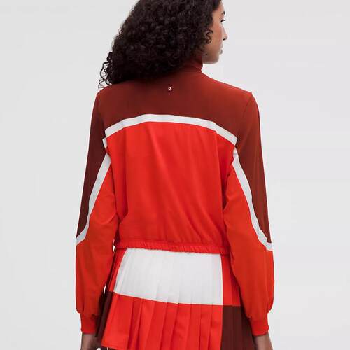 海外代购lululemon/露露乐蒙女士运动茄克防紫外线透气立领拼色 - 图1
