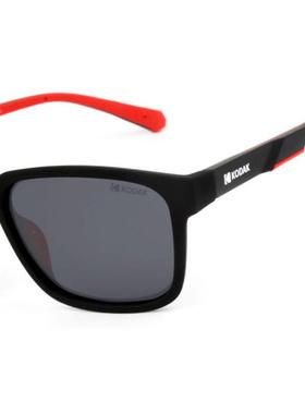 代购Kodak男士太阳镜UV400防护偏光可配度数渐进式镜片方形黑红