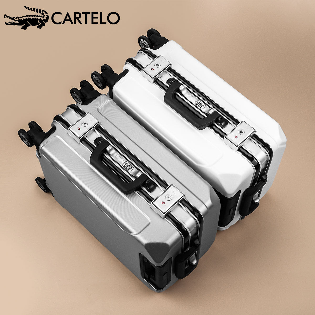 男生结实耐用20寸潮女时尚密码箱 cartelo米立方旅行箱