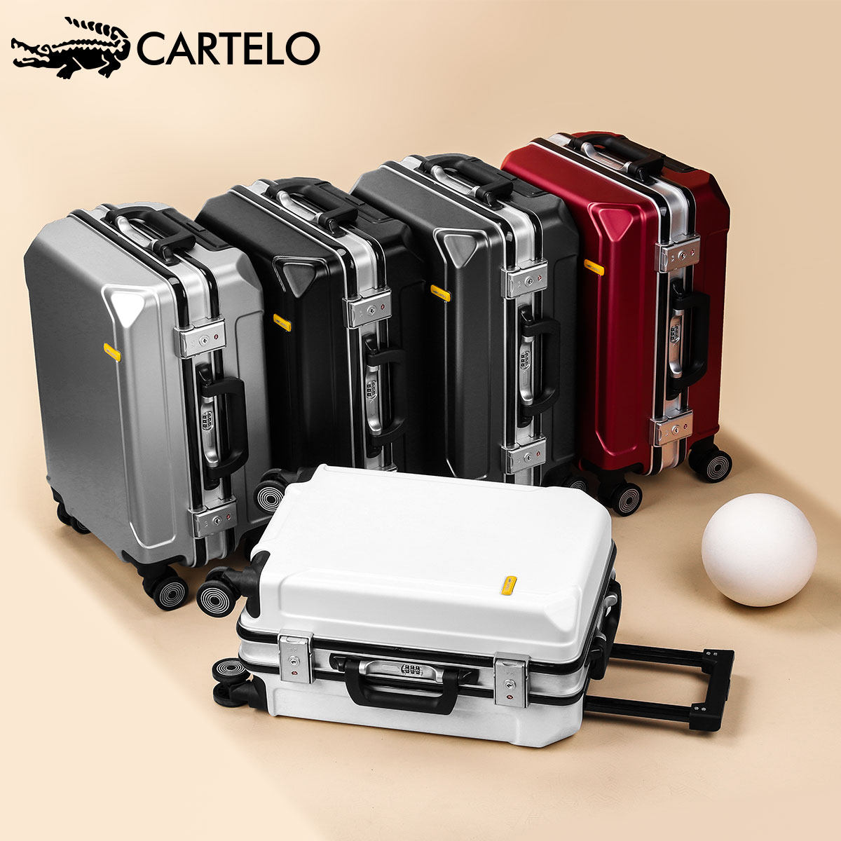 男生结实耐用20寸潮女时尚密码箱 cartelo米立方旅行箱