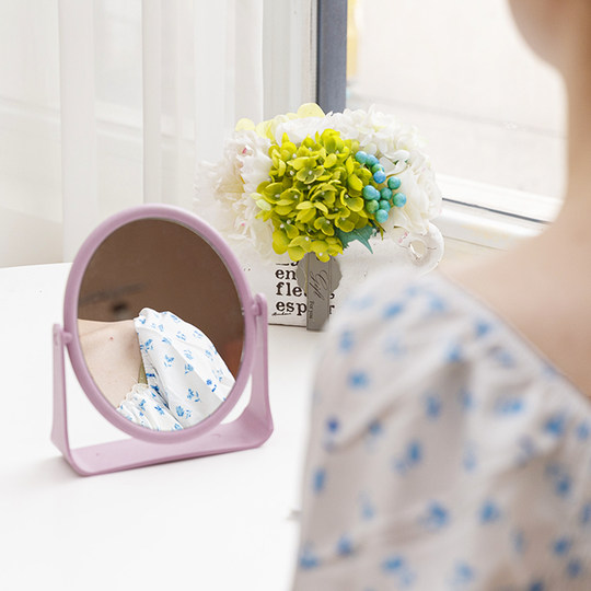 Large double-sided dormitory desktop student desktop makeup mirror