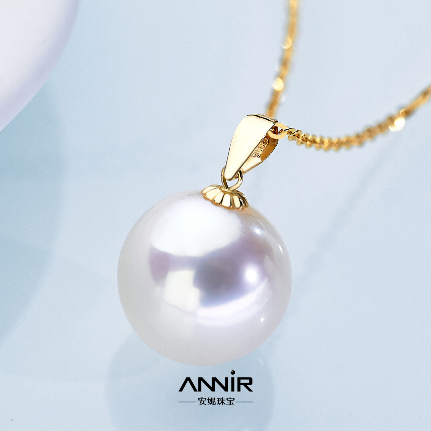 “极光”龙珠吊坠（升级） 12-13mm 18K金 2287H00DY（S925银链） - 图1