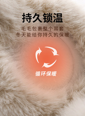 冬季成人仿獭兔毛折叠保暖耳罩