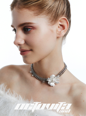 OCTO VITA涟漪原创设计项链 花蕊珍珠粗环链千金风高级感锁骨链