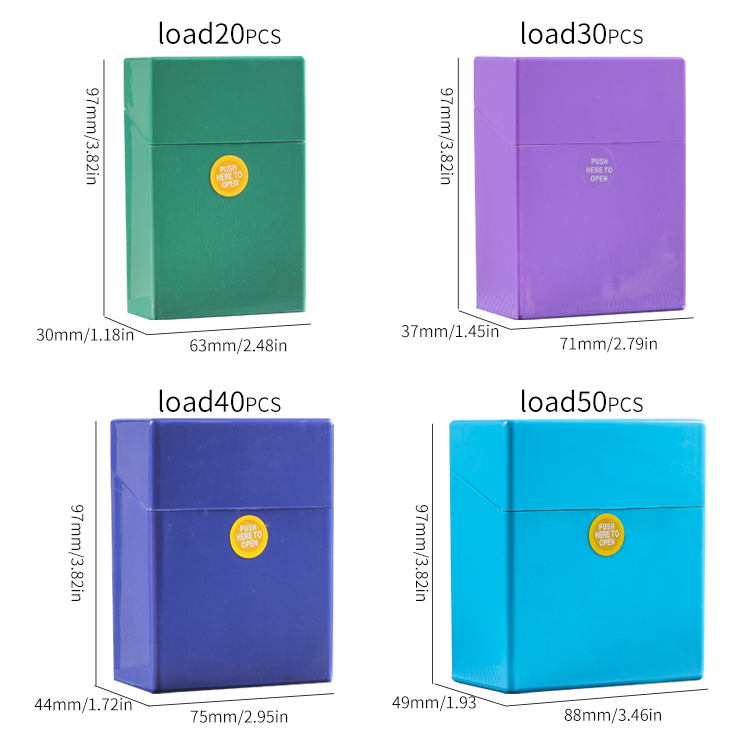 烟盒新款塑料超薄20支装50支装多规格防压防汗翻盖全封闭便携硬盒-图2