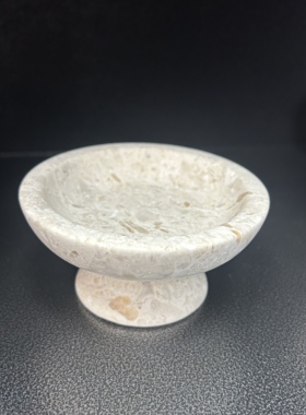 天然大理石米白洞高级感侘寂风