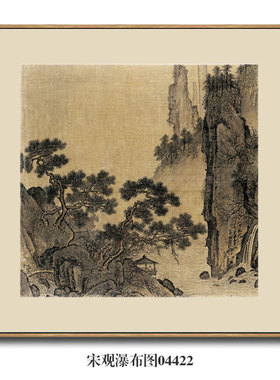 宋画小品金明池争标图挂画