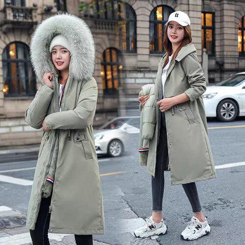 活里派克服女装2026韩版羽绒可拆卸内胆加绒加厚一衣三穿棉袄外套 - 图1