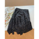 ກະໂປງເຄັກ A-line floral retro ແອວສູງແບບຝຣັ່ງ