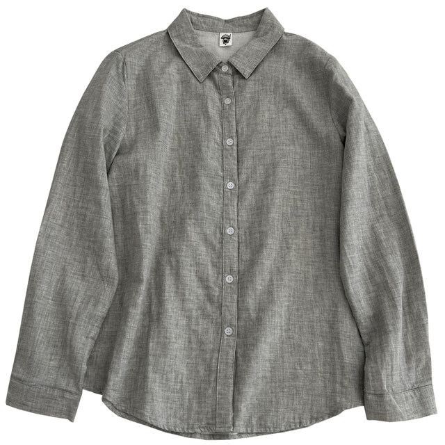 Loose Japanese retro single-breasted long-sleeved cotton shirt Loose Japanese retro single-breasted long-sleeved cotton shirt