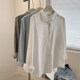 Loose Japanese retro single-breasted long-sleeved cotton shirt Loose Japanese retro single-breasted long-sleeved cotton shirt