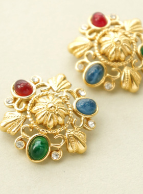 TRIFARI翠法丽耳夹古董首饰