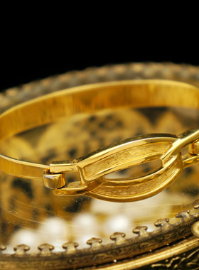 TRIFARI翠法丽复古时尚几何刷纹手镯 | Amy Vintage西洋古董首饰