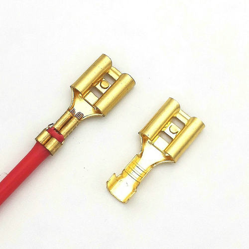 6.3MM插簧插头端子套装纯铜加厚冷压拔插式母接头电线开关连接器 - 图3