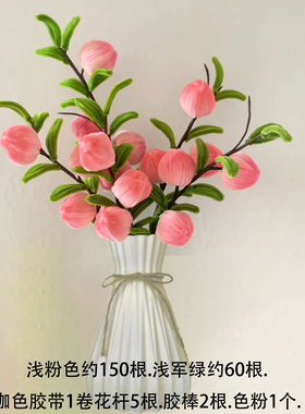 扭扭棒水蜜桃手工DIY材料包