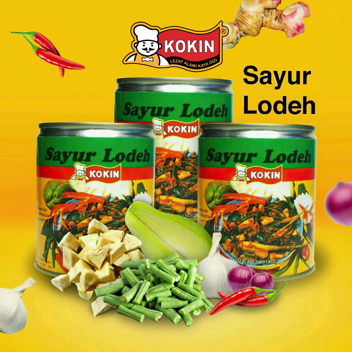 印尼KOKIN大师傅椰汁什菜325克 开罐即食蔬菜杂菜罐头Sayur Lodeh,淘宝优惠券,粉丝福利购,淘宝优惠卷