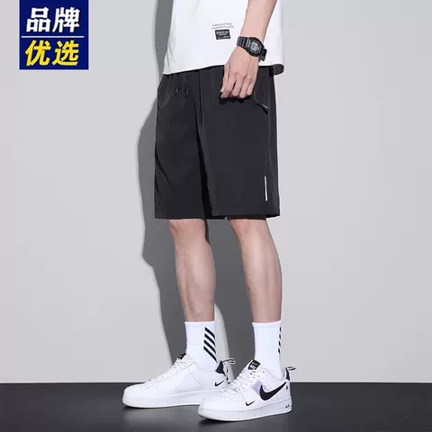 品牌优选短裤男士夏季大码宽松冰丝速干透气潮流五分休闲运动裤子 图片 5