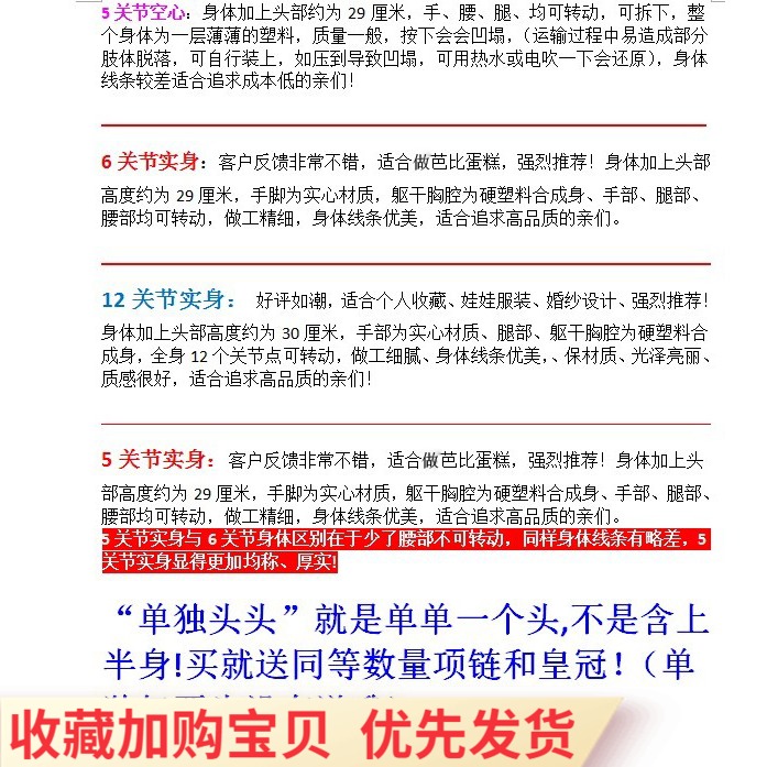 蛋糕娃娃裸娃素体换装迷糊生日蛋糕烘焙模型具婚纱设计公主29厘米 - 图0