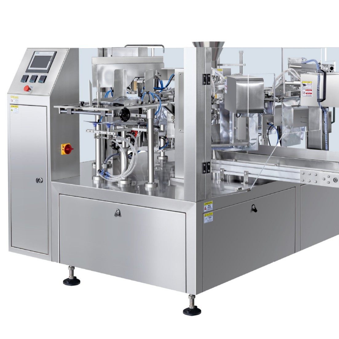 自动化给袋式八工位高速包装机羊肚菌称重装袋机食品包装机械,淘宝优惠券,粉丝福利购,淘宝优惠卷