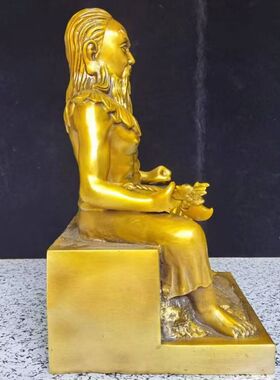 黄铜盘古至尊人文始祖盘古祖师盘古开天辟地三皇大帝人王纯铜摆件