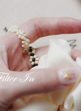 有滤镜韩国ylyl花朵戒指