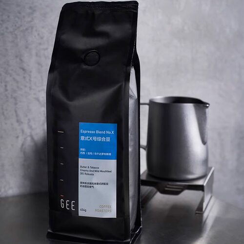 GeeCoffee-X号综合豆意式浓缩提神浓郁美式黑咖啡30%罗布斯塔454g - 图1