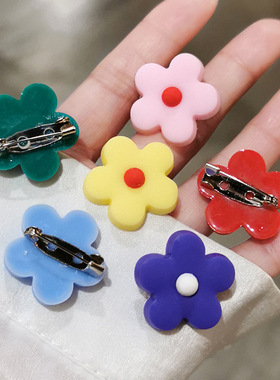 泫雅风花朵可爱日系糖果色别针