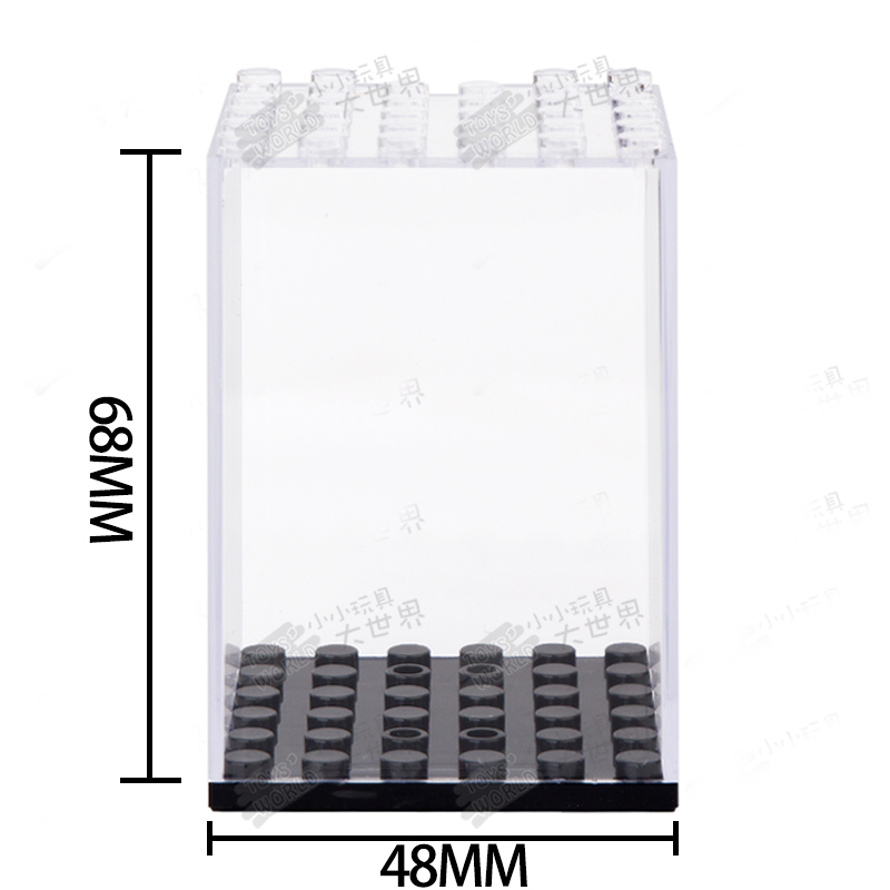 兼容乐高小颗粒防尘罩亚克力板展示盒收纳盒国产拼装积木人仔玩具 - 图2