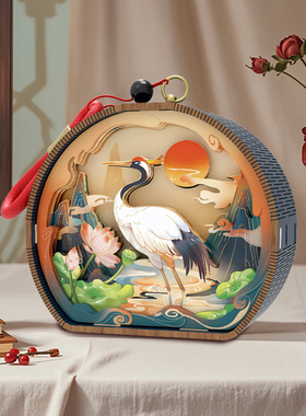 DIY中式国潮立体发光小夜灯送长辈朋友春节礼品旅游景区文创摆件