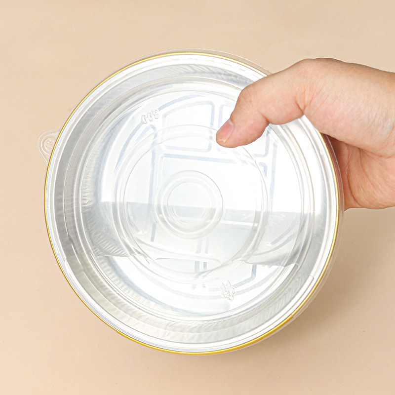 密封铝箔碗一次性锡纸盒带盖外卖打包盒圆形烤箱微波炉加热商用,淘宝优惠券,粉丝福利购,淘宝优惠卷