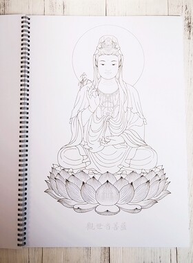 菩萨涂色菩萨描金减压手绘佛像