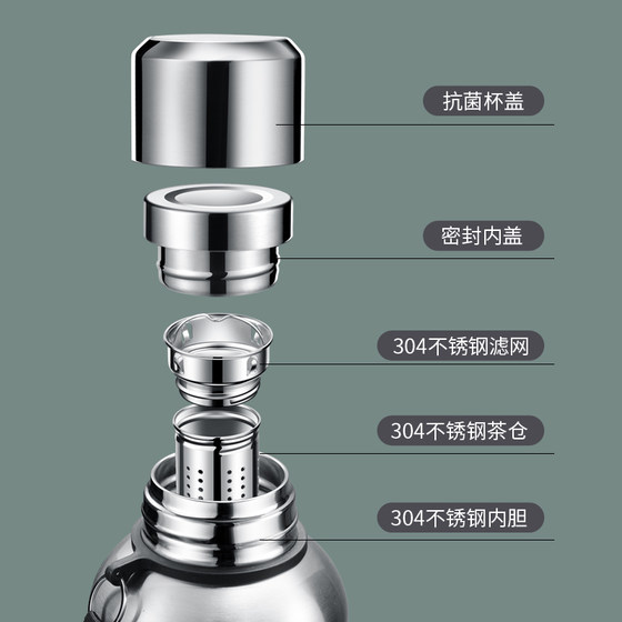 Customized large-capacity stainless steel all-steel thermos cup