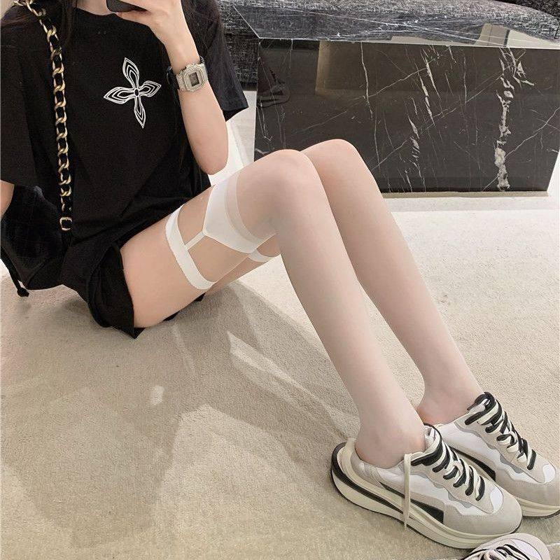 厂销黑色性感0D丝袜夏季薄款透肤高筒腿环调情纯欲辣妹网红过膝袜,淘宝优惠券,粉丝福利购,淘宝优惠卷