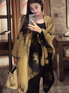外搭披肩女2025新款民族风新疆大西北旅游夏季空调房保暖斗篷披风