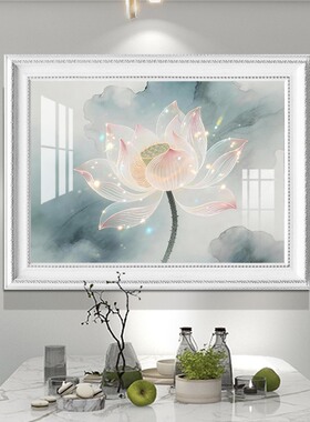 清新治愈花卉餐厅背景墙装饰壁画