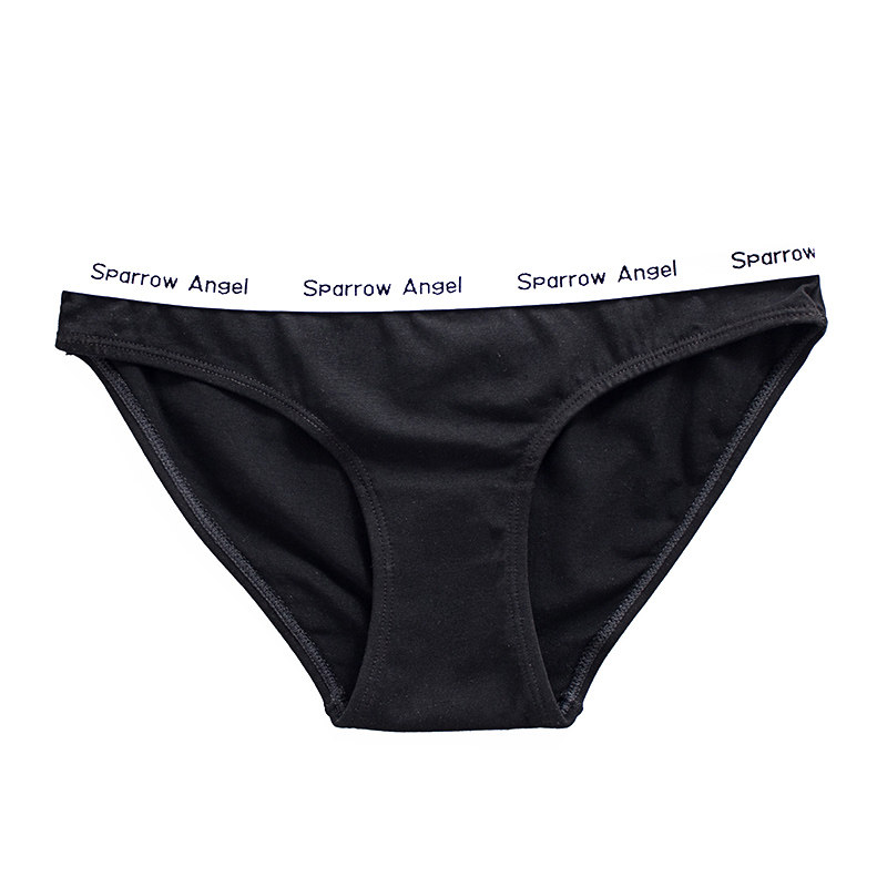 内裤女运动风纯棉黑白字母宽边中性少女士三角裤低腰健身欧美潮牌,淘宝优惠券,粉丝福利购,淘宝优惠卷