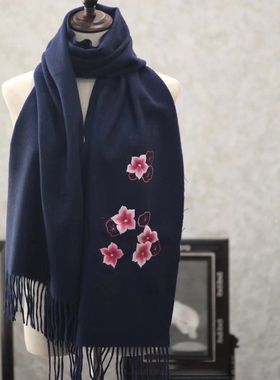 刺绣中国风商务围巾披肩送女友
