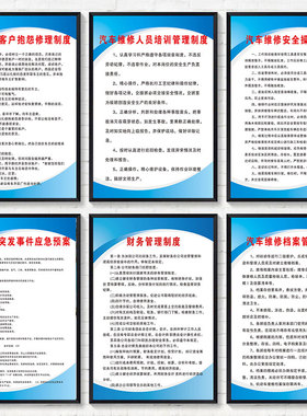 维修店贴膜打蜡保养墙壁画