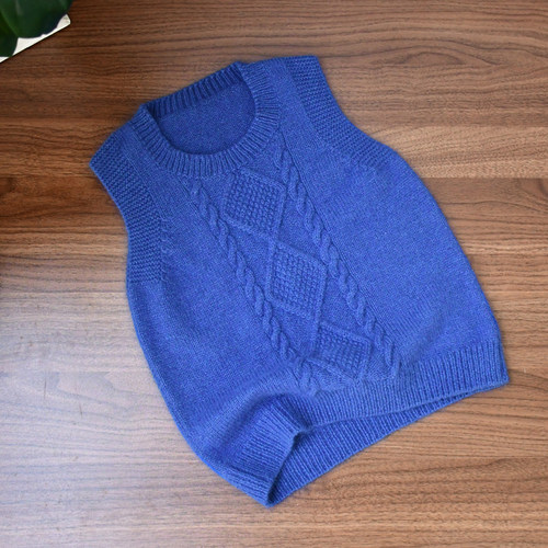 M18羊绒系列作品 『初梦』亲子装羊毛绒背心羊毛线自制材料送教程 - 图2