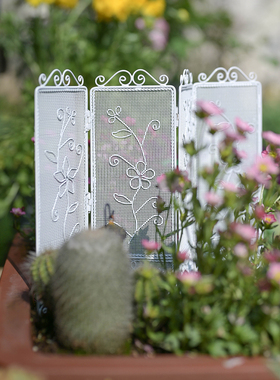 白沙园艺铁迷你摆件田园微景观