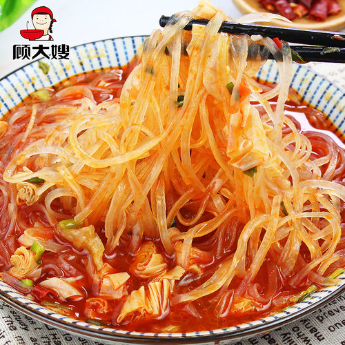 顾大嫂麻辣烫119g 非油炸方便面红薯粉丝粉条速食拌面免煮泡面桶 - 图0