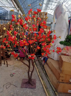 仿真木棉花树舞台展厅造景道具大树室内装饰植物绿植假花美陈摆件