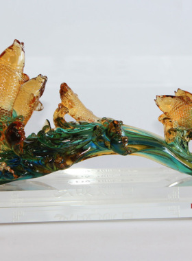 六合春琉璃如意商务贺寿工艺礼品