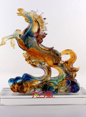 六合春开业庆典琉璃马送领导朋友