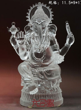 六合春琉璃象鼻财神供养镇宅佛像