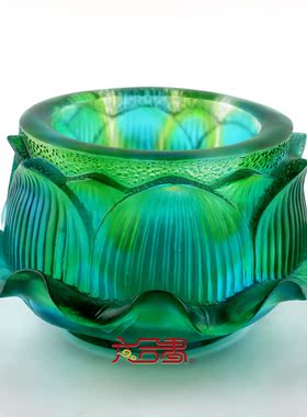 六合春琉璃烛台香炉装饰品供水杯