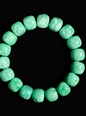 遇见幸运铝矿松石老珠型手链