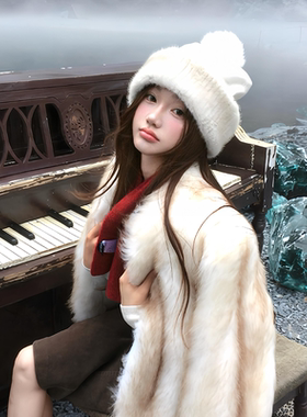 韩系针织帽女护耳百搭大头围冷帽