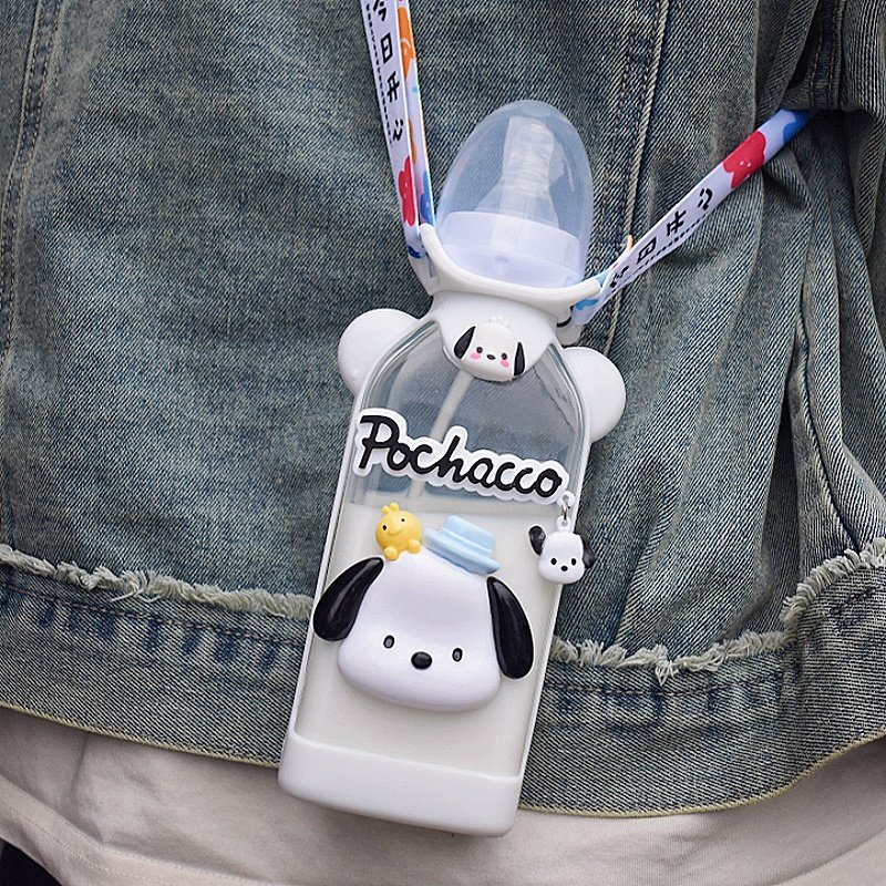 新方形高颜值可爱帕恰狗成人奶瓶学生少女心网红奶嘴杯送女友男友,淘宝优惠券,粉丝福利购,淘宝优惠卷